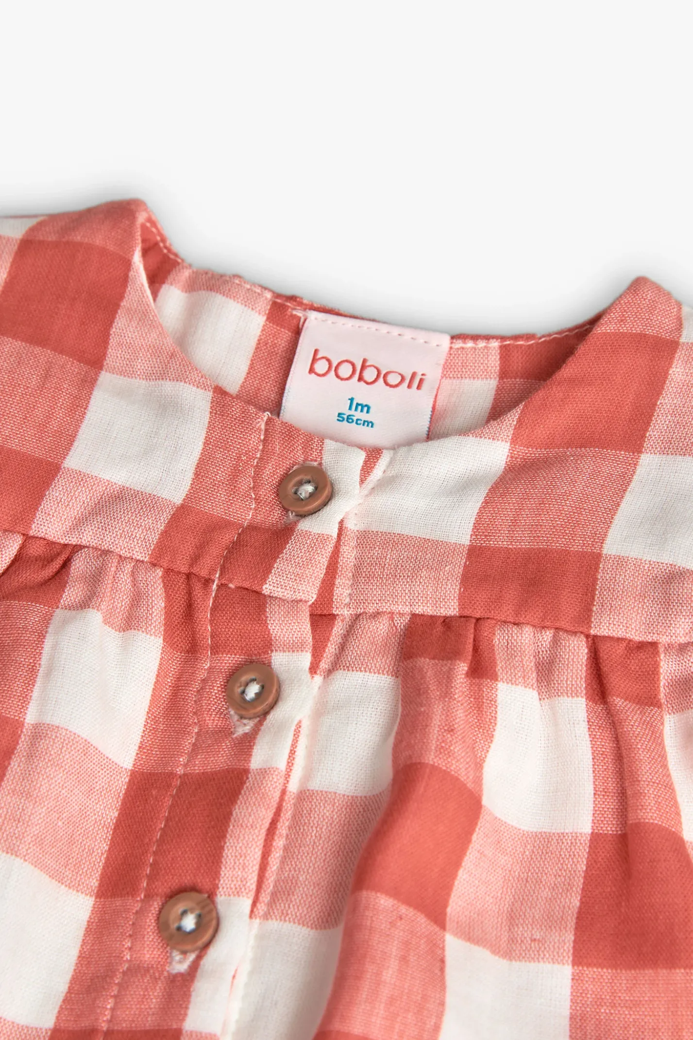 Abitino in maglia per bambina con motivo a quadri di colore rosso