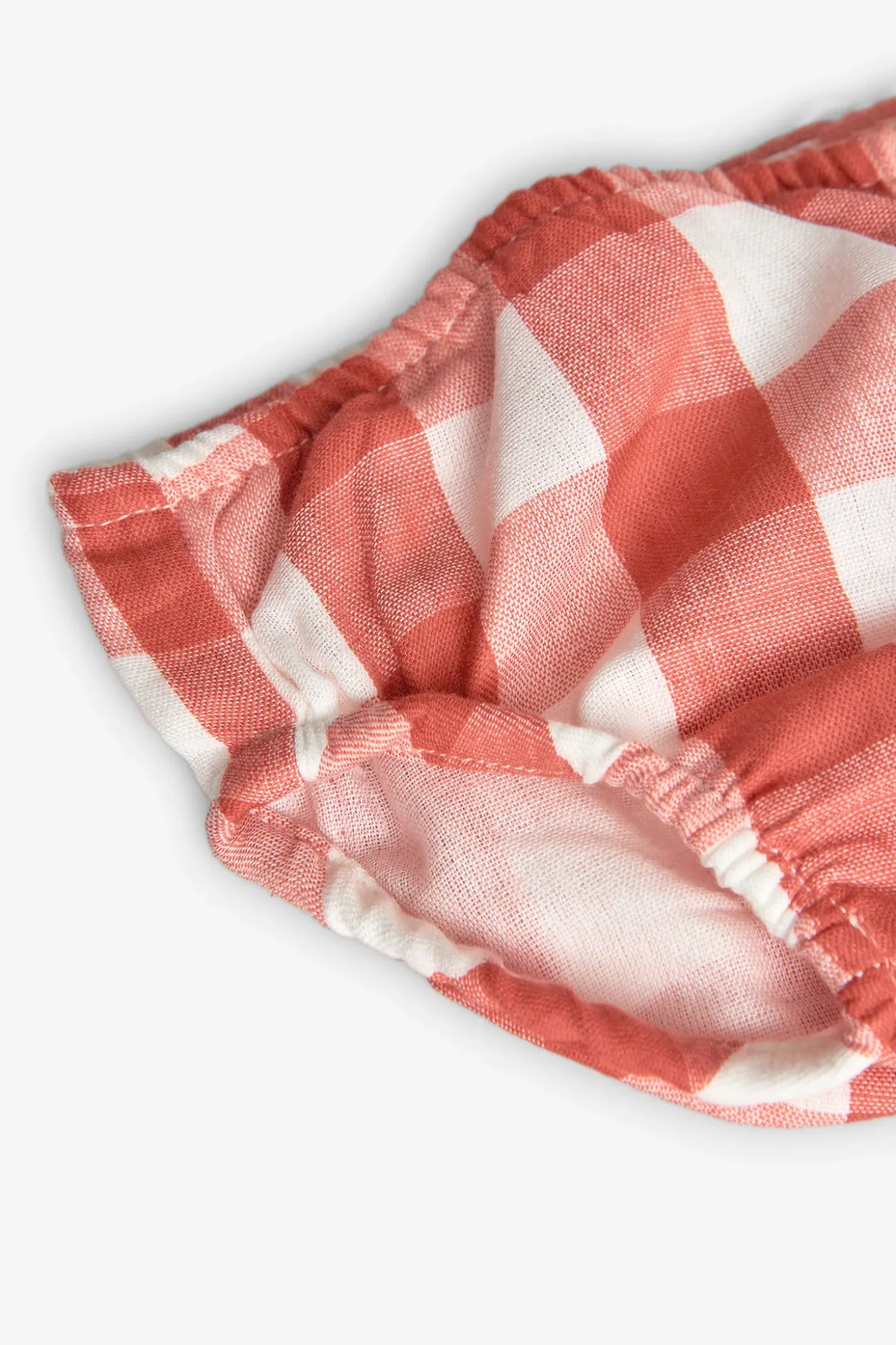 Abitino in maglia per bambina con motivo a quadri di colore rosso