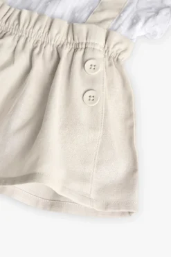 Abitino in popeline per bambina in colore beige