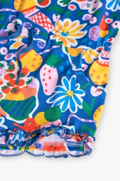 Abito a maglia per bambina con stampa di fragole
