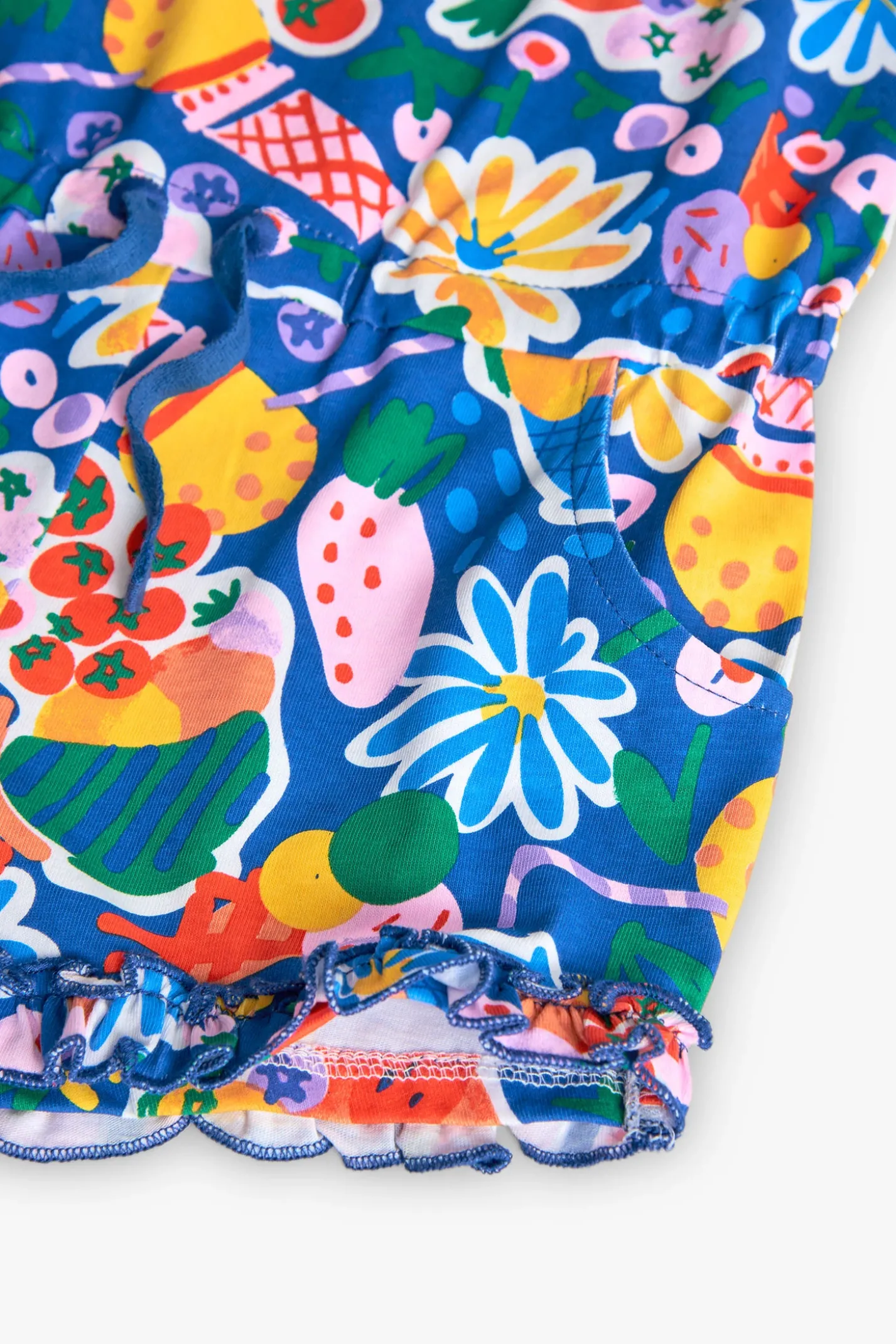 Abito a maglia per bambina con stampa di fragole