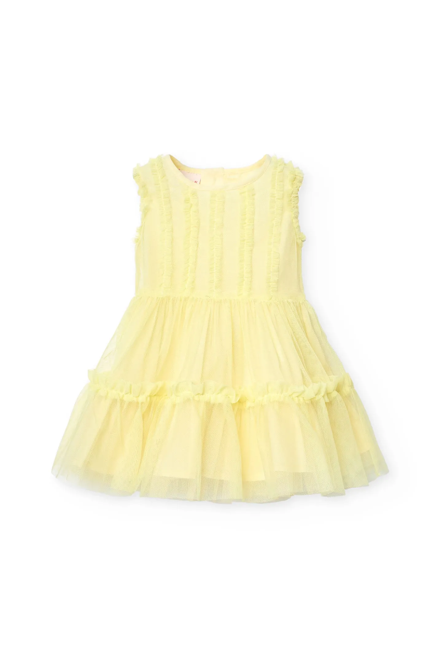 Abito di tulle per bambina in colore giallo