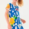 Abito in maglia elasticizzata per bambina di colore bianco