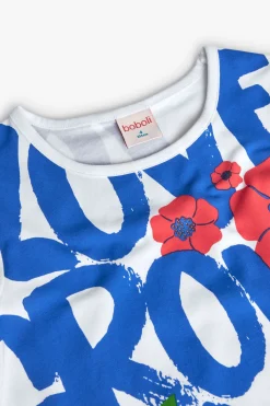 Abito in maglia elasticizzata per bambina di colore bianco