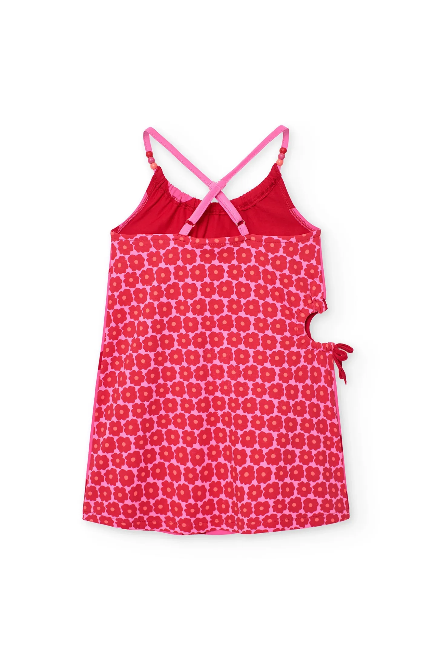 Abito in maglia per bambina di colore granato