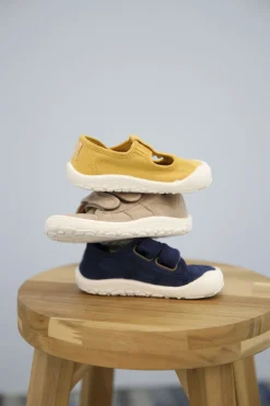 Basket Bosco barefoot in tela blu navy