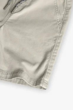 Bermuda di gabardina elasticizzata per bambino di colore beige