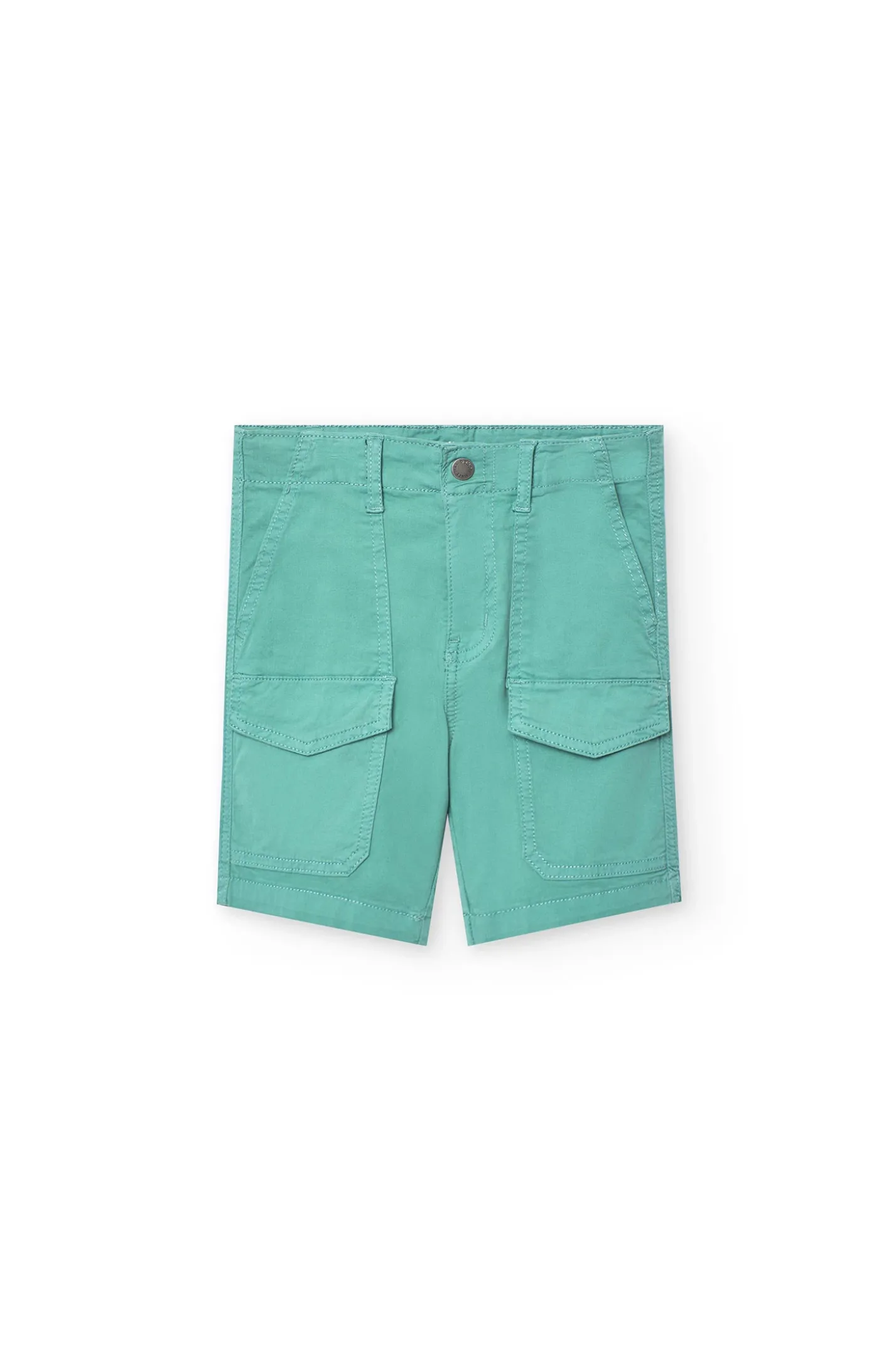 Bermuda di gabardina per bambino in colore verde