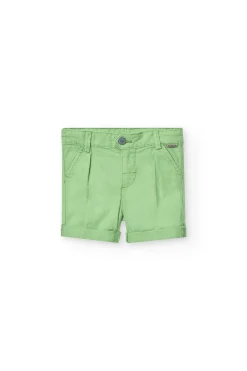 Bermuda di lino per bambino in colore verde
