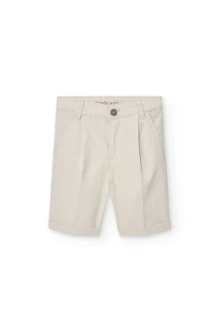 Bermuda di lino per bambino in colore beige