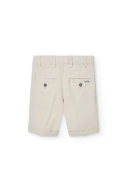 Bermuda di lino per bambino in colore beige