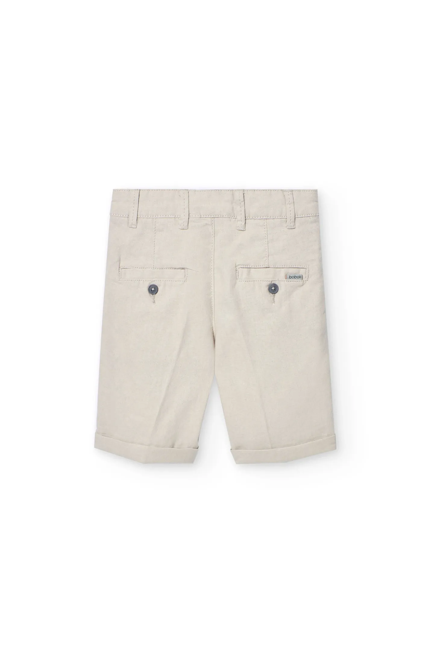 Bermuda di lino per bambino in colore beige
