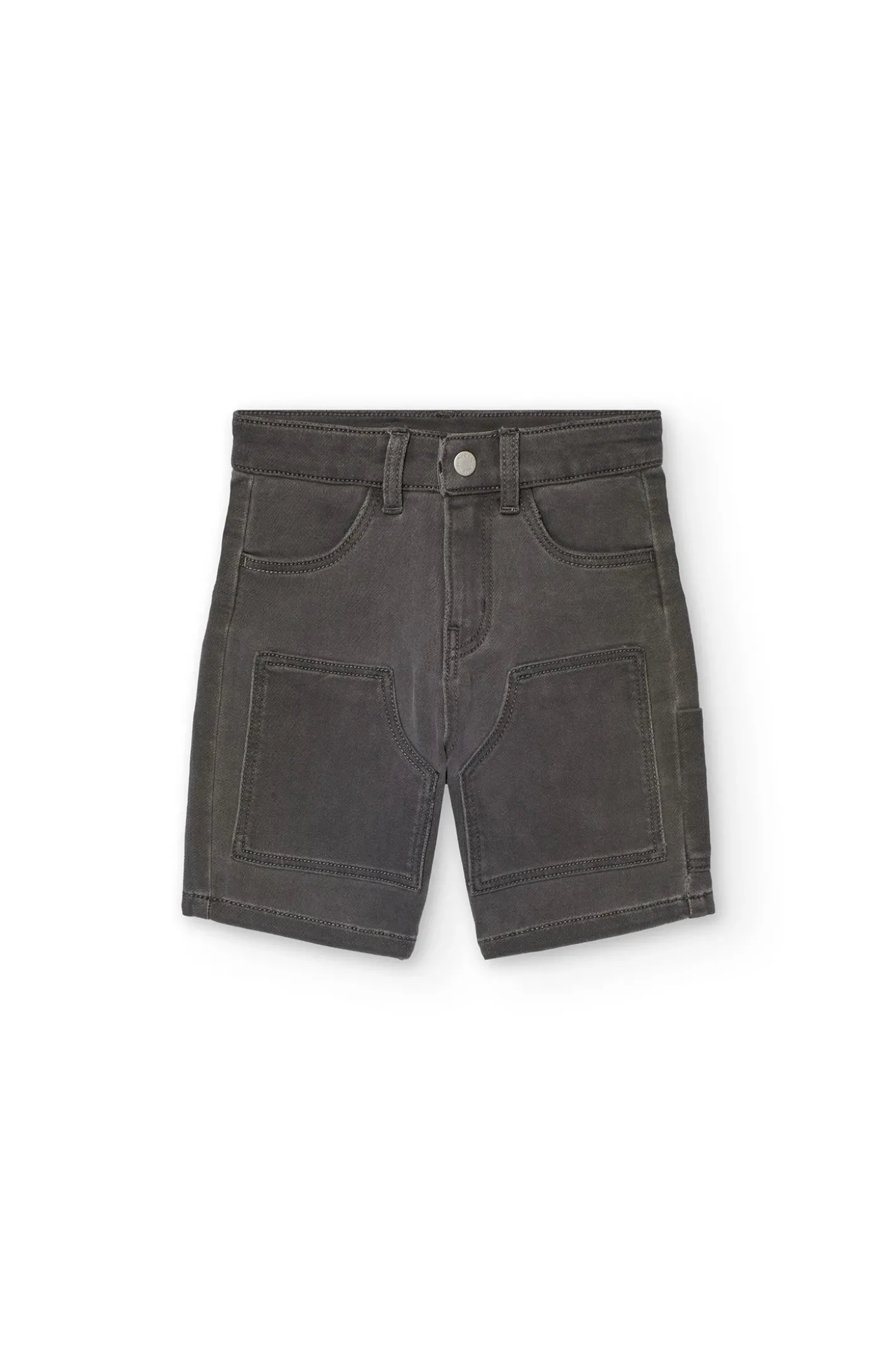 Bermuda in denim punto per bambino di colore grigio