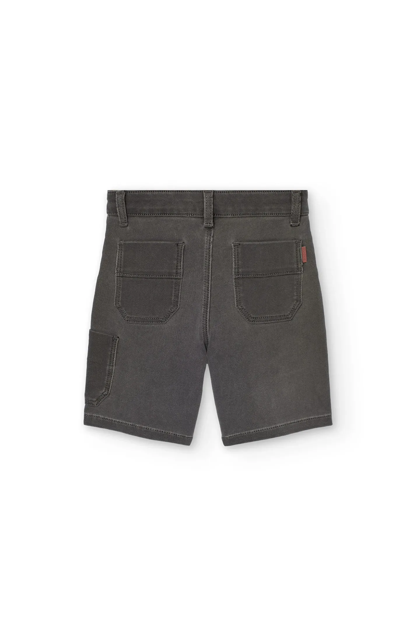 Bermuda in denim punto per bambino di colore grigio