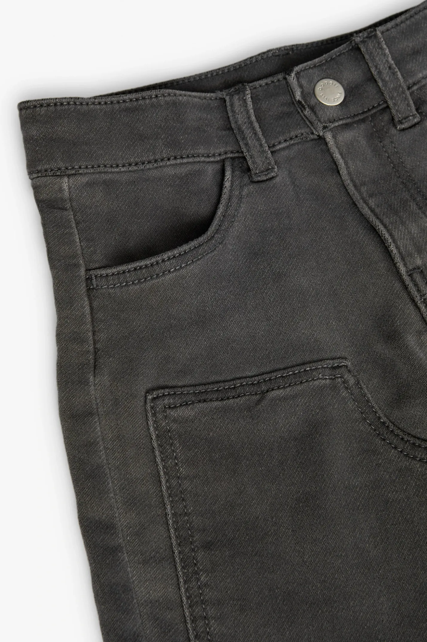 Bermuda in denim punto per bambino di colore grigio