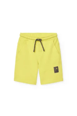 Bermuda in felpa per bambino in verde