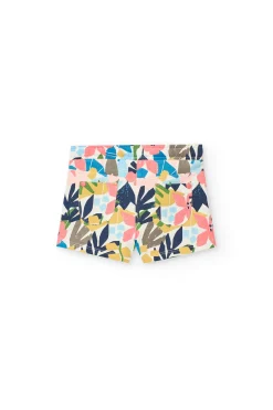 Bermuda in felpa per bambina con stampa