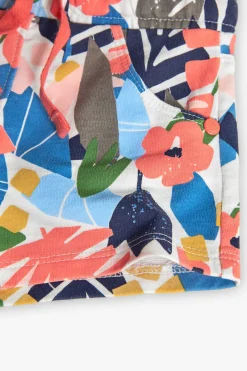 Bermuda in felpa per bambina con stampa