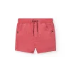 Bermuda in gabardina elasticizzata per neonato in colore granata