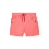 Bermuda in gabardina elasticizzata per neonato in rosso
