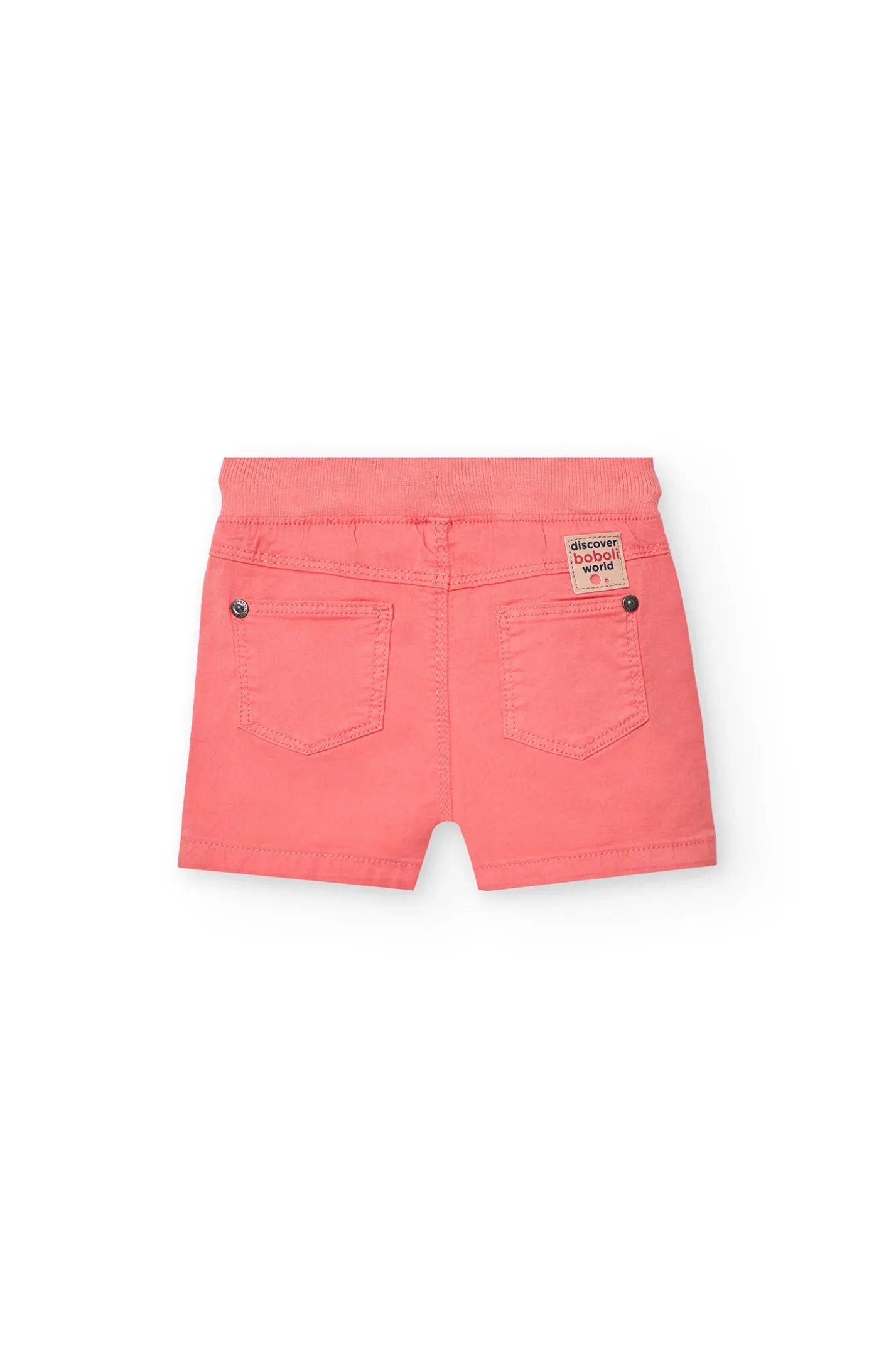 Bermuda in gabardina elasticizzata per neonato in rosso