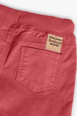Bermuda in gabardina elasticizzata per neonato in colore granata