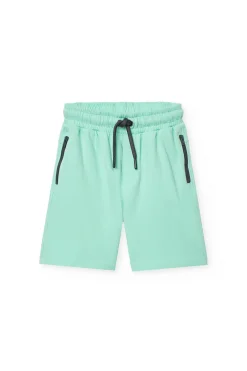 Bermuda in maglia per bambino di colore verde