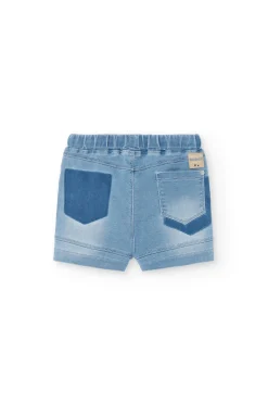 Bermuda in maglia per bambino in colore bleach