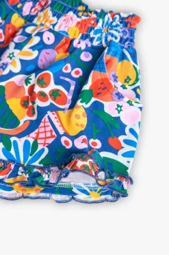 Bermuda in maglia per bambina con stampa
