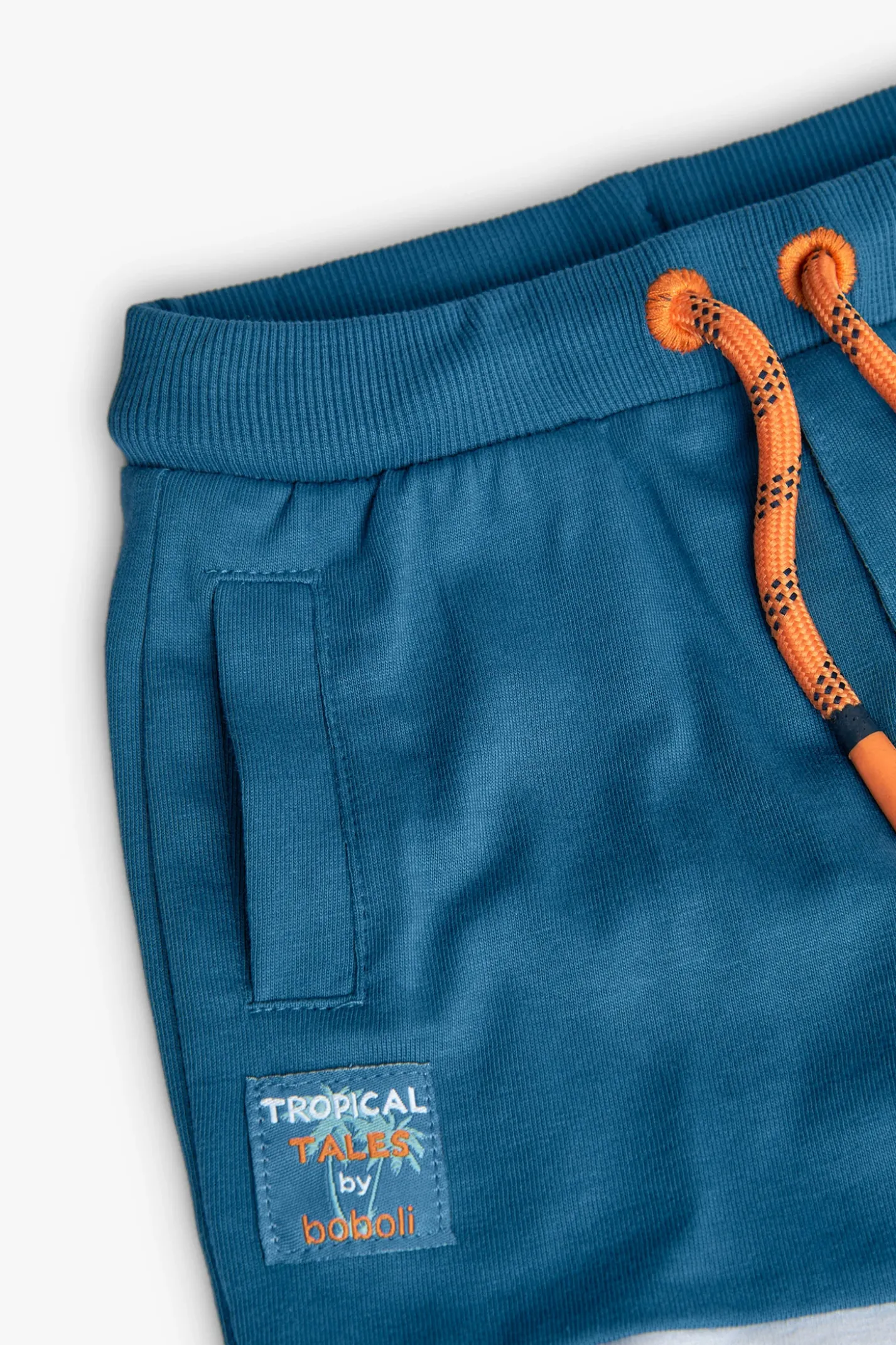 Bermuda in maglia per neonato di colore blu
