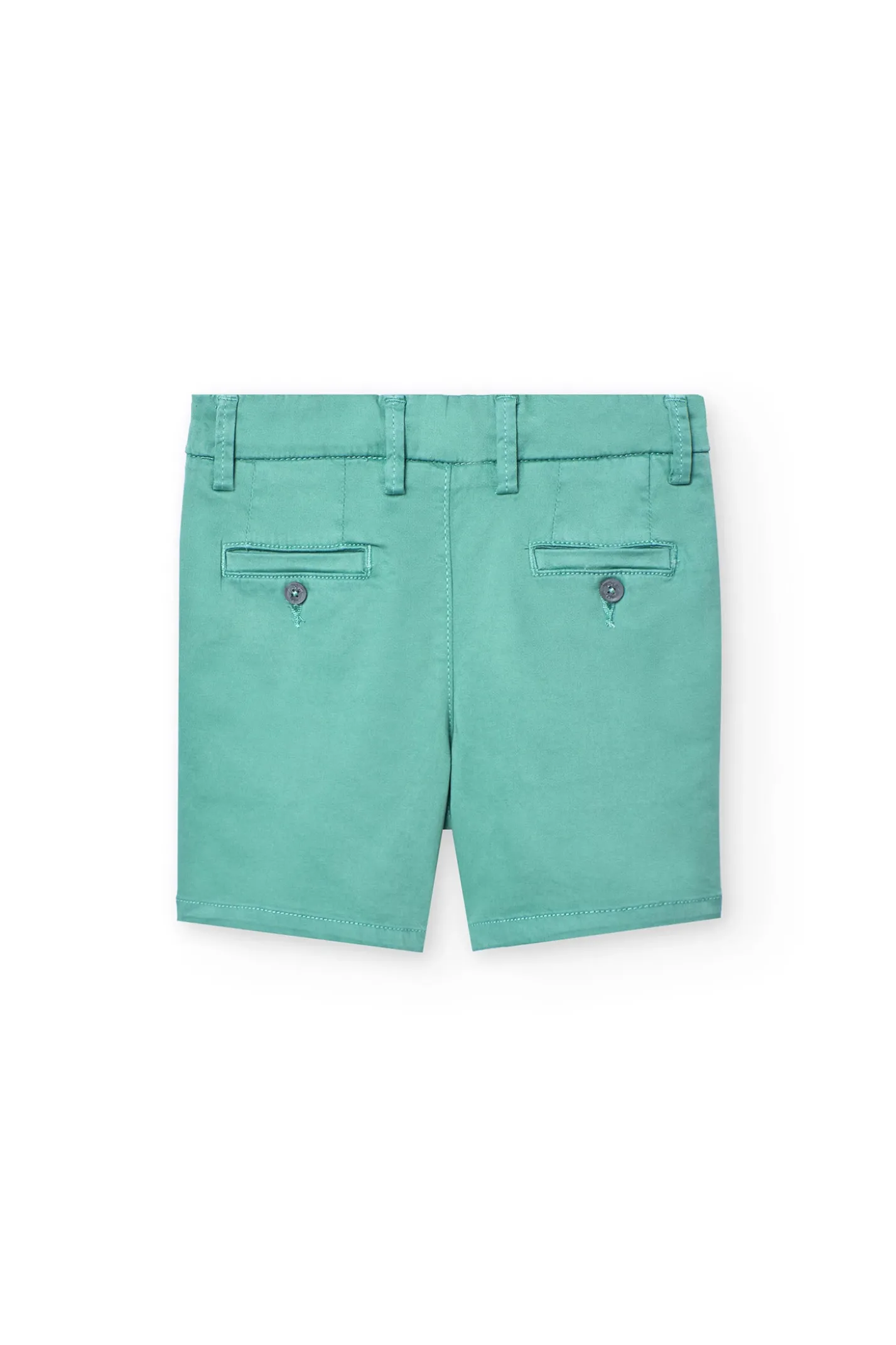 Bermuda in raso per bambino di colore verde