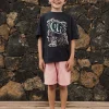 Bermuda in sarga per bambino in colore rosa