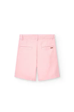 Bermuda in sarga per bambino in colore rosa