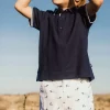 Bermuda oxford per bambino in colore bianco con stampa di animaletti