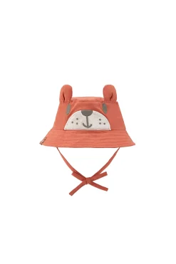 Berretto di twill per bambino di colore arancione.