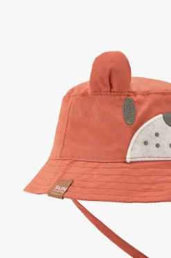 Berretto di twill per bambino di colore arancione.
