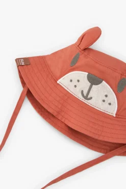 Berretto di twill per bambino di colore arancione.
