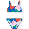 Bikini in poliammide per bambina con stampa