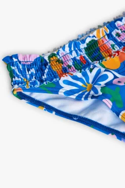 Bikini in poliammide per bambina con stampa di frutta