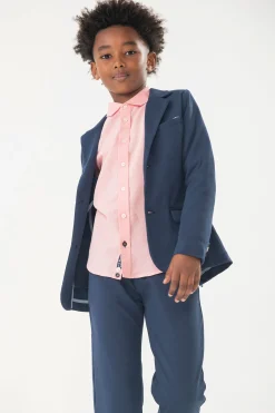 Blazer in maglia per bambino in colore blu navy