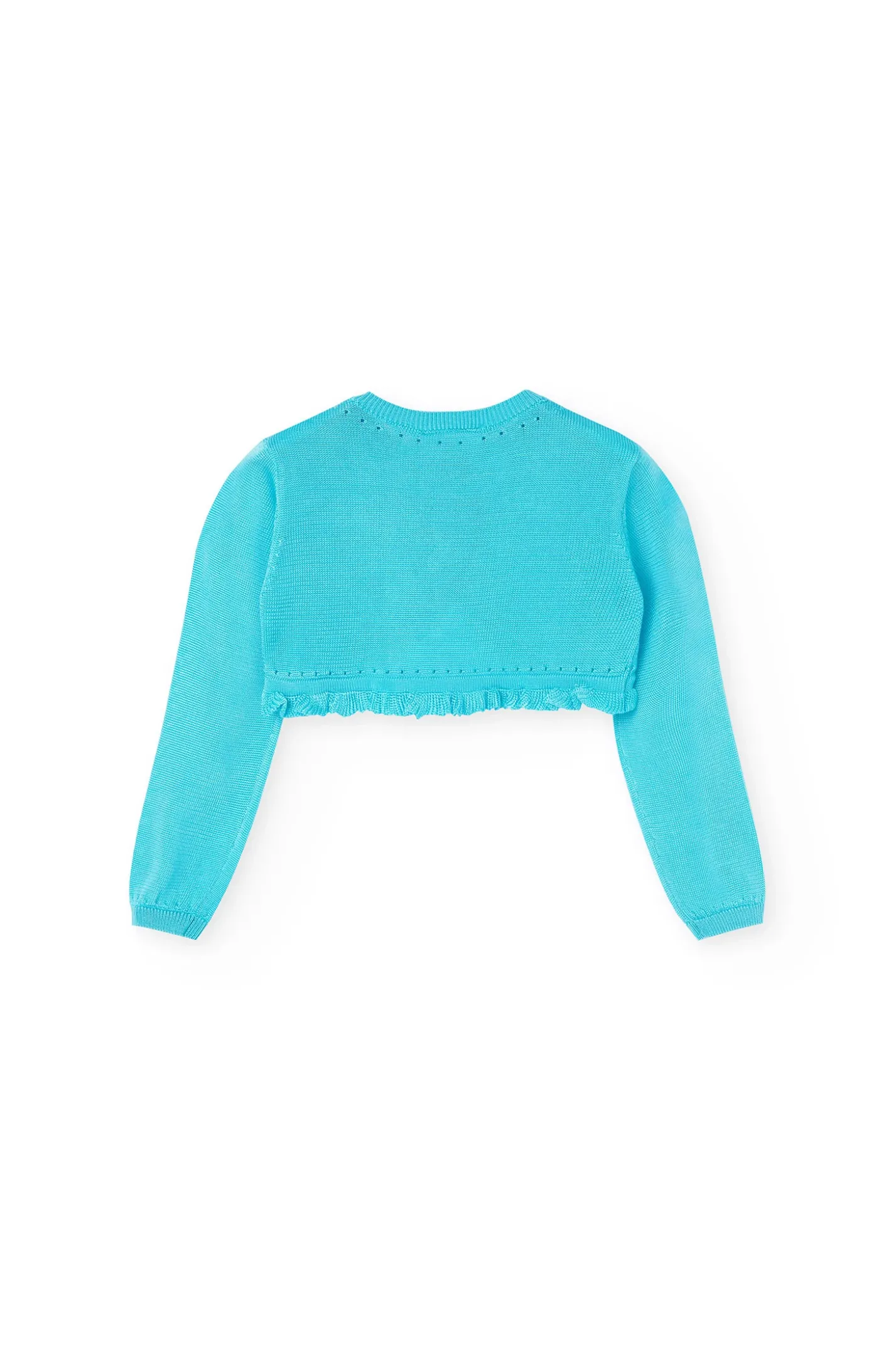 Bolero in maglia per neonata di colore blu