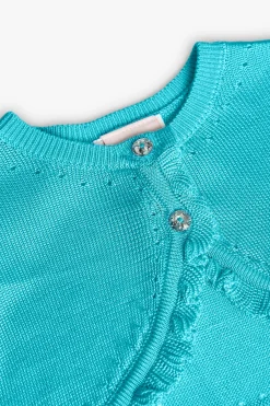Bolero in maglia per neonata di colore blu