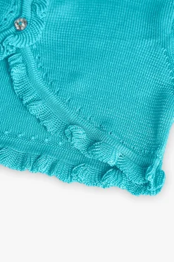 Bolero in maglia per neonata di colore blu