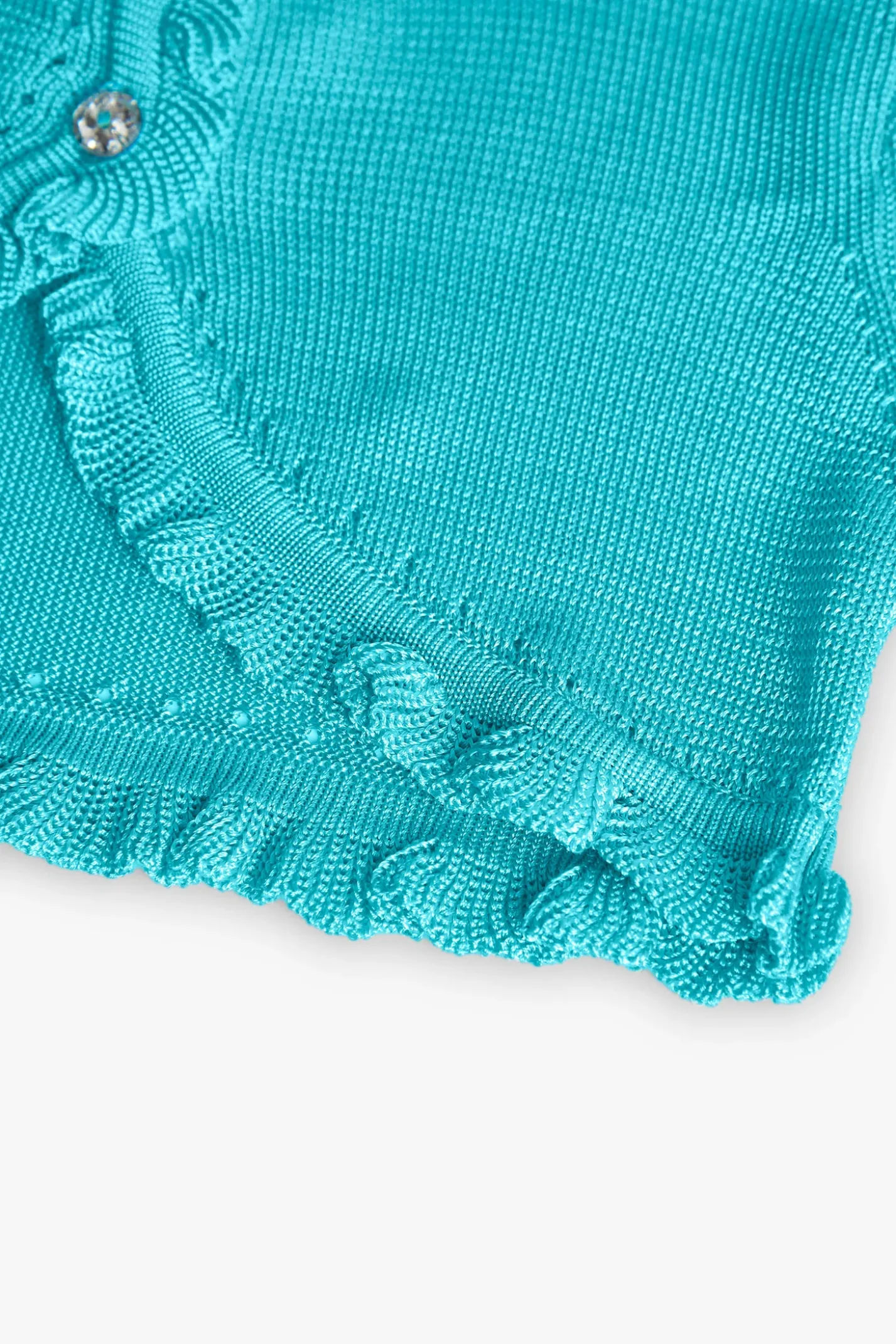 Bolero in maglia per neonata di colore blu
