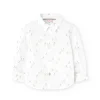 Camicia di popeline per neonato in colore bianco con stampa