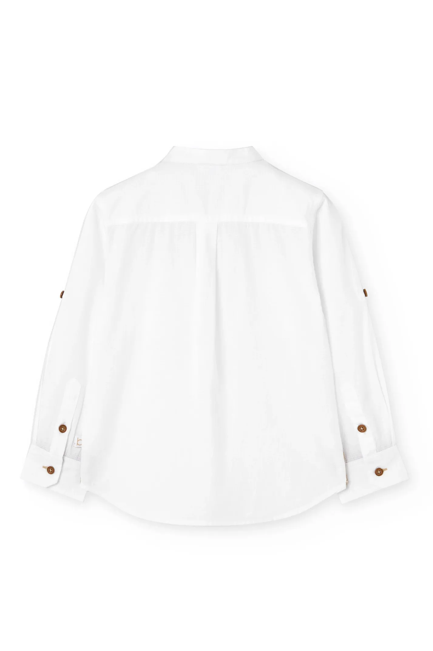 Camicia in popeline per bambino di colore bianco