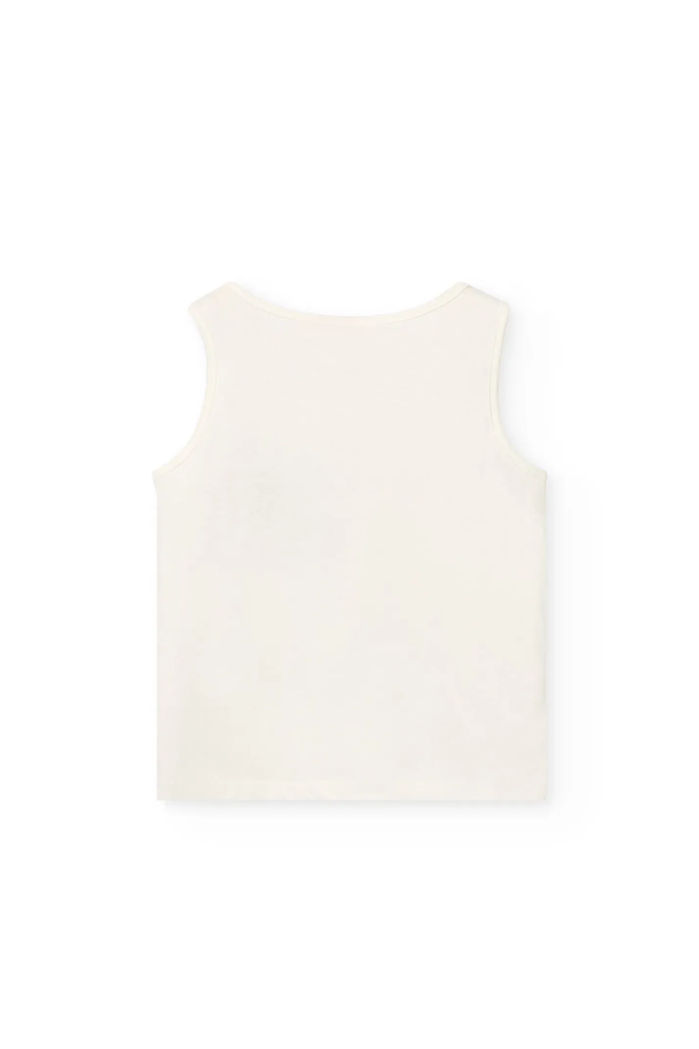 Canotta a maglia per bambina in bianco