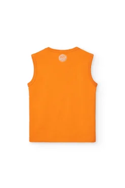 Canotta a maglia per bambino in arancione