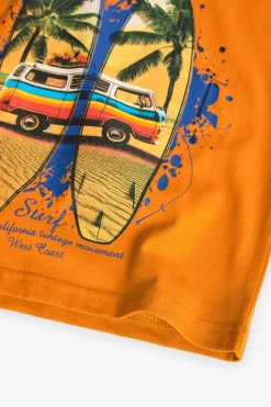 Canotta a maglia per bambino in arancione