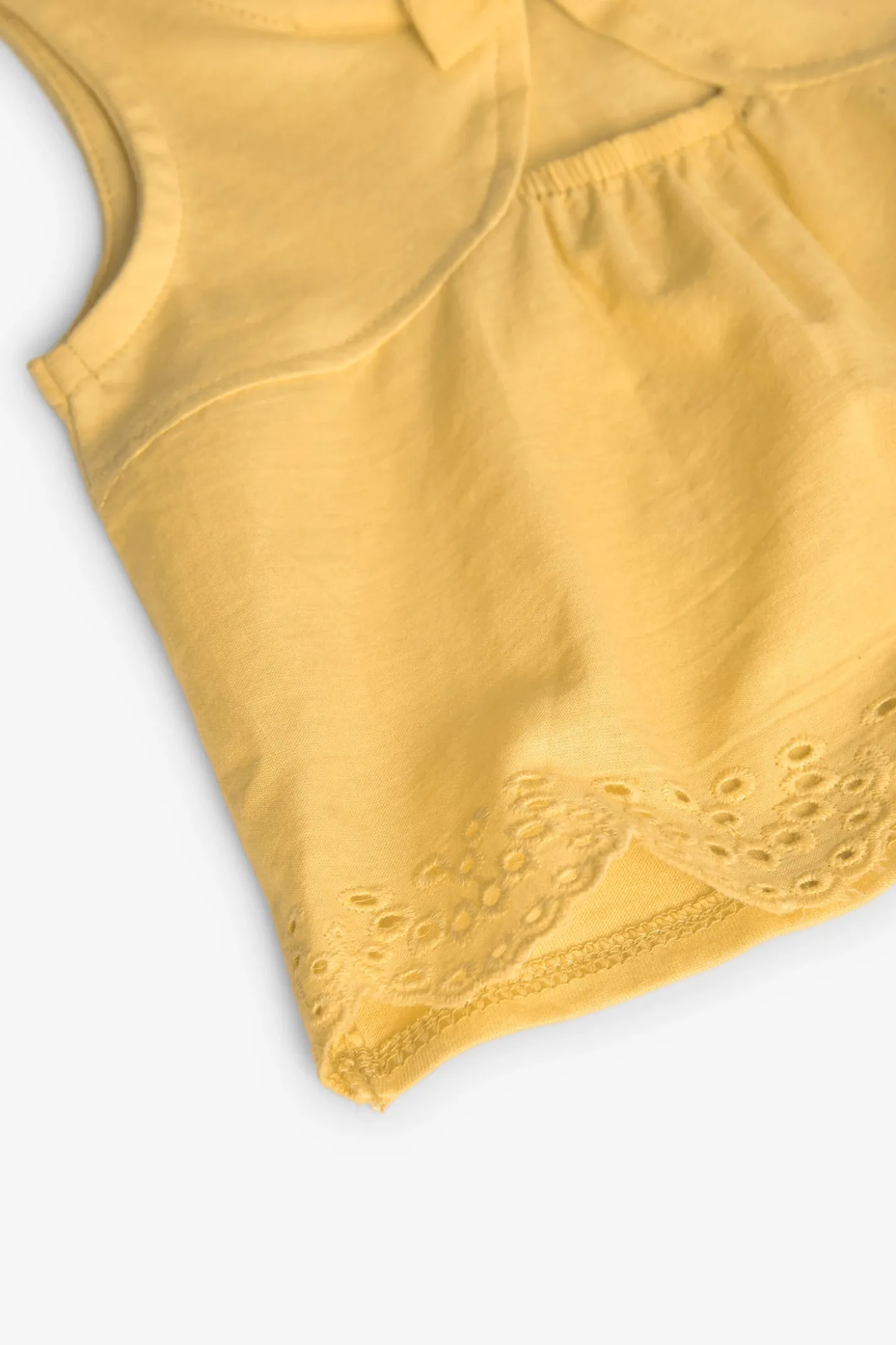 Canottiera a maglia per neonata in giallo